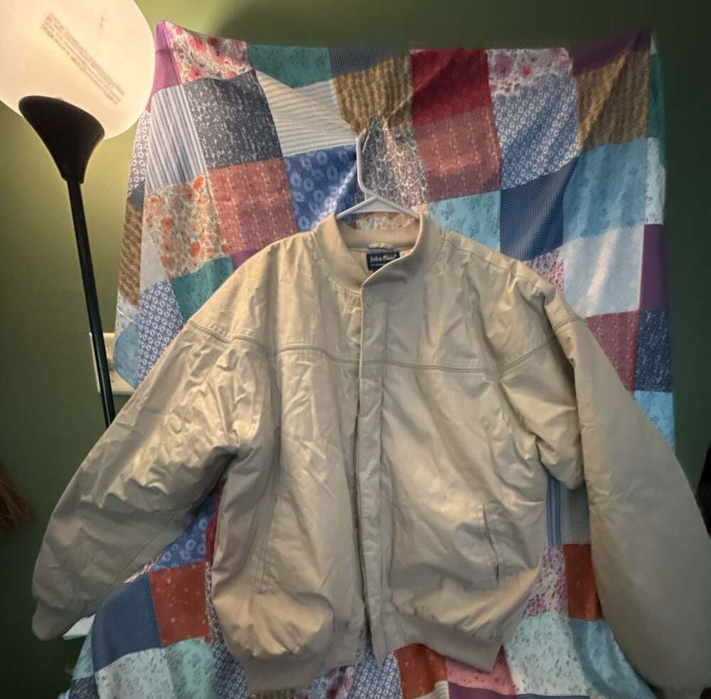 Vintage John Blair Fine Menswear Tan Bomber Jacket